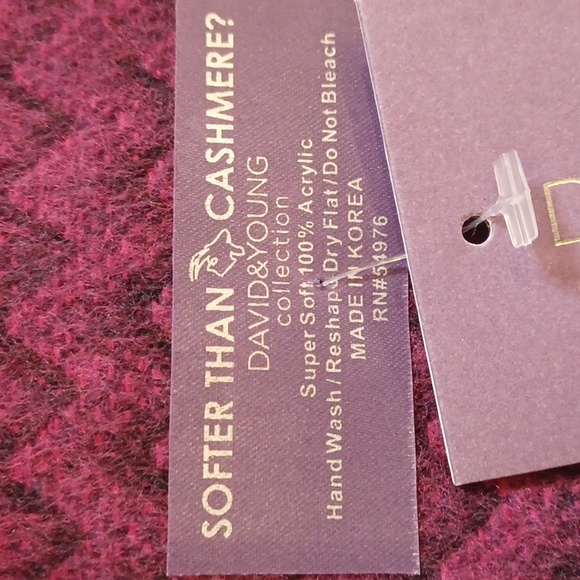 NWT David & Young Softer Than Cashmere Ombre Oversized Fringed Blanket Wrap - Picture 4 of 9